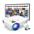 HI-04 (B07YBRGLGW)Latest Upgrade 7500Lumens Mini Projector for Outdoor Movies, Full HD 1080P 170" Display Supported, PS4,TV Stick, Smartphone, USB, SD Card Supported