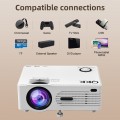 QKK 2022 Upgraded 7500Lumens Mini Projector, Full HD 1080P & 200" Display Supported, Portable Movie Projector Compatible with Phone, TV Stick, PS4, HDMI, AV, Dual USB [Tripod Included]